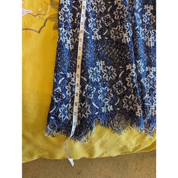 Brand New Foxiedox Women’s XS Blue Embroidered Fringe Maxi Dress Summer - Picture 6 of 8